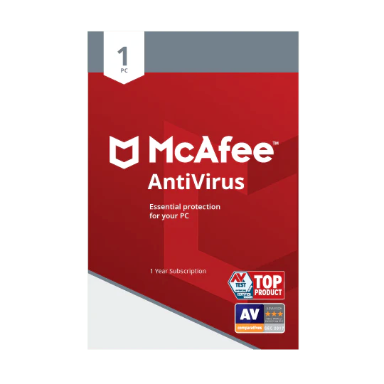 MCAFEE ANTIVIRUS (1 PC, 1 YEAR)