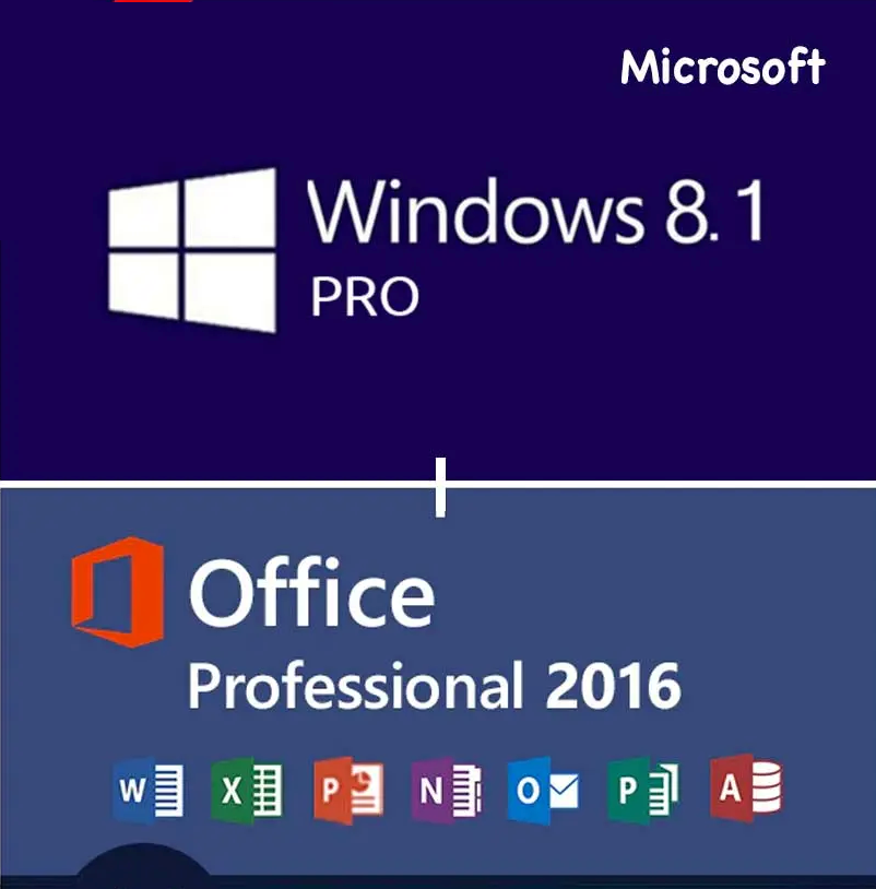 MICROSOFT OFFICE 2016 PRO PLUS & WINDOWS 8.1 PRO BUNDLE